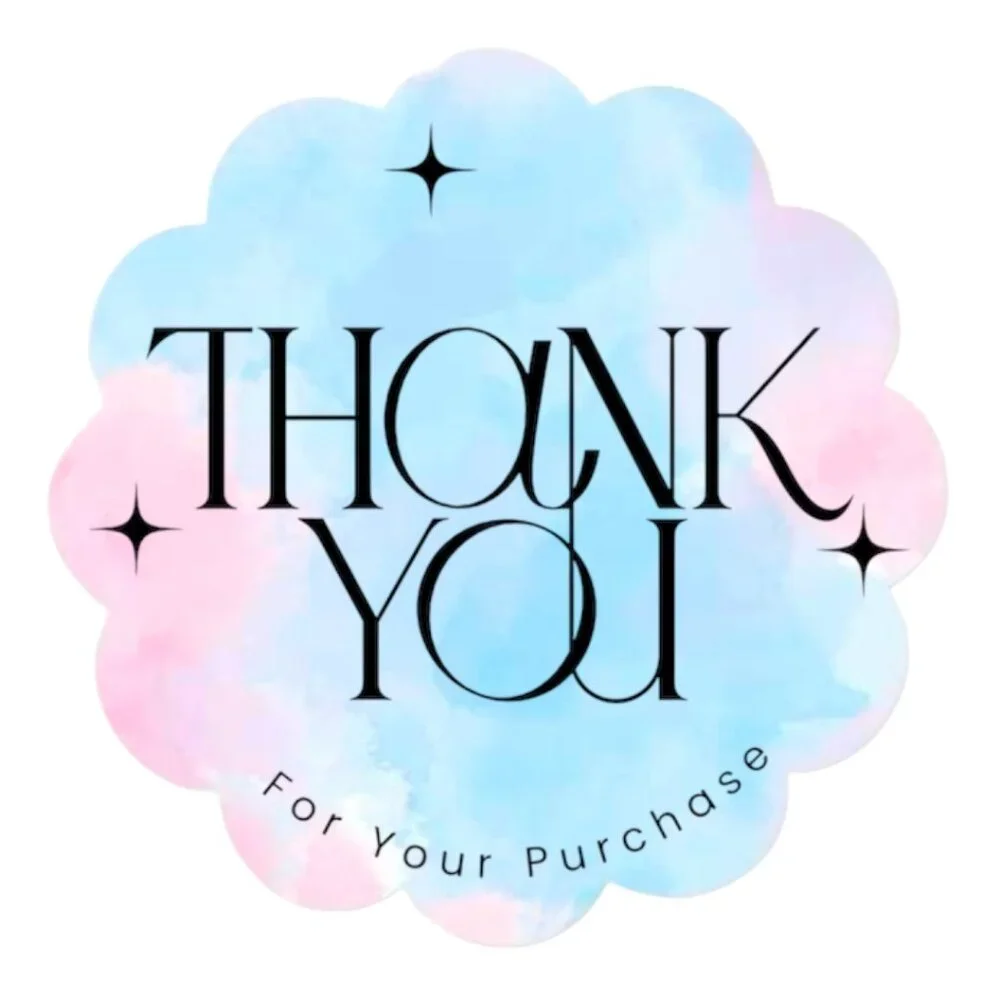 2” Thank you for your purchase Stickers for Shipping Adhesive Labels